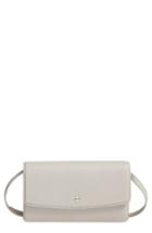 Women's Tory Burch Leather Wallet Crossbody Bag - Grey