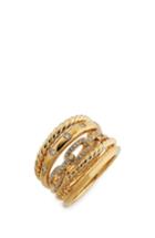 Women's David Yurman Stax Wide Ring With Diamonds In 18k Gold, 15mm