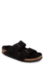 Men's Birkenstock Arizona Slide Sandal With Genuine Shearling -11.5us / 44eu D - Black