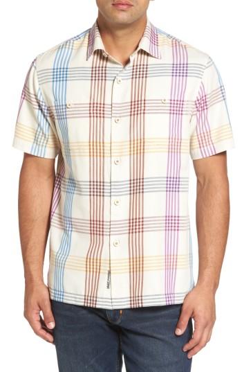 Men's Tommy Bahama Mo' Rockin Standard Fit Silk Woven Shirt, Size - White