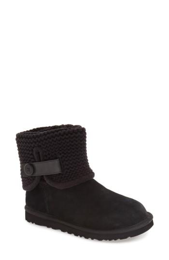 Women's Ugg Shaina Knit Cuff Bootie M - Black