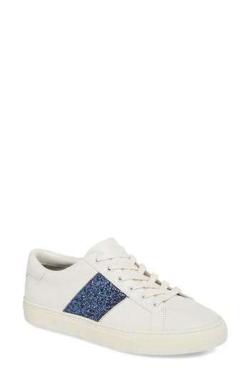 Women's Tory Burch Carter Glitter Sneaker M - White