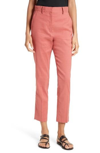 Women's Theory Lenoria Stretch Linen Blend Crop Pants