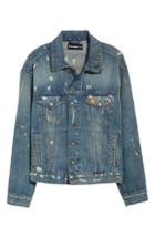 Men's The Kooples Oversize Denim Jacket /x-large - Blue