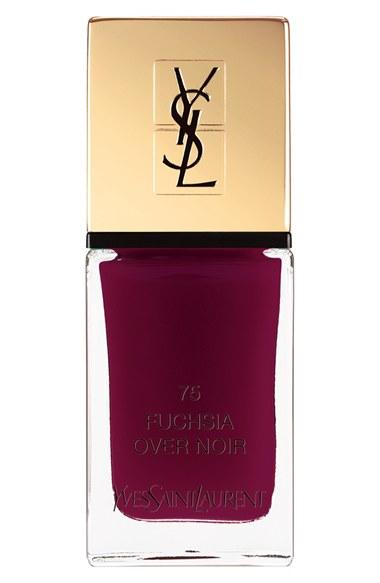 Yves Saint Laurent 'vinyl - La Laque Couture' Nail Lacquer - 75 Fuchsia Over Noir