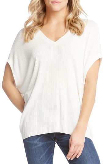 Women's Karen Kane Textured High/low Top - Ivory