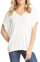 Women's Karen Kane Textured High/low Top - Ivory