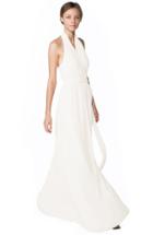 Women's Ceremony By Joanna August 'amber' Side Tie Chiffon Halter Gown - Ivory