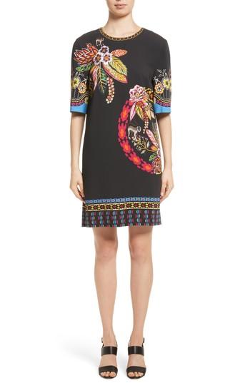 Women's Etro Floral Jungle & Animal Print Dress Us / 48 It - Black