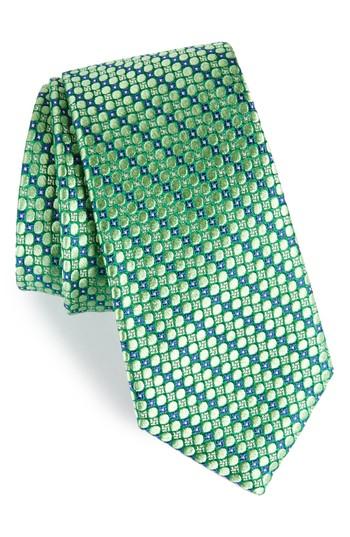 Men's Nordstrom Men's Shop Carter Dot Silk Tie, Size - Green