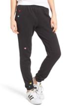 Women's Wildfox Knox - Heart Embroidered Sweatpants - Black