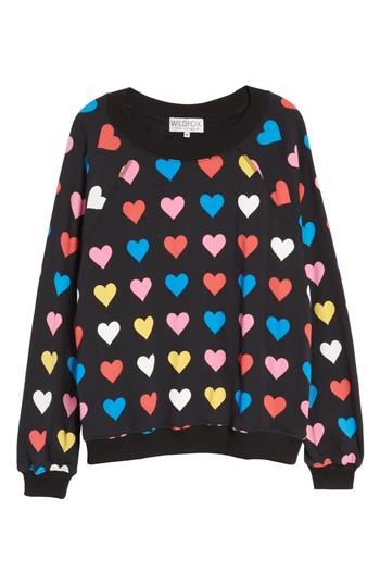 Women's Wildfox Have A Heart Sommers Sweatshirt - Black