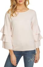 Women's Cece Ruffle Sleeve Sweater - Pink