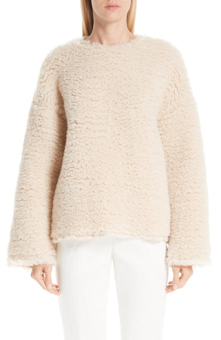 Women's Mansur Gavriel Fuzzy Cashmere & Silk Sweater Us / 38 It - Ivory