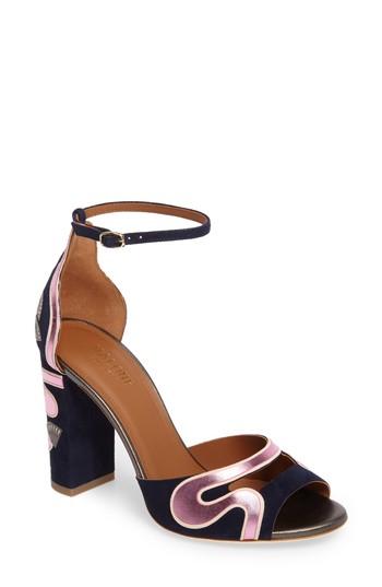 Women's Malone Souliers Nina Chunky Heel Sandal .5us / 38eu - Blue