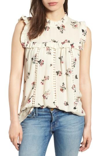 Women's Everleigh Ruffled Floral Top - Ivory