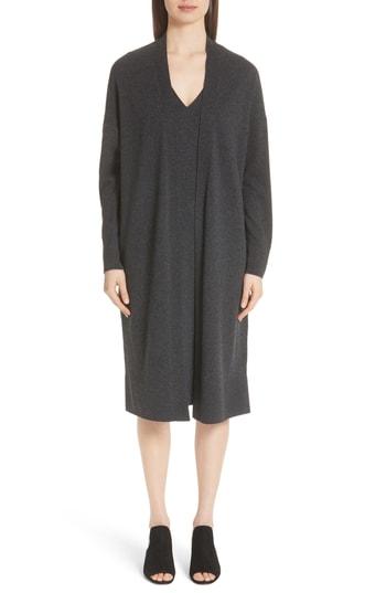 Women's Lafayette 148 New York Merino Wool & Cashmere Cardigan - Grey
