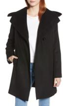 Women's Sam Edelman Shawl Collar Hooded Coat - Black