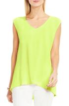 Women's Vince Camuto Mixed Media Top - Yellow