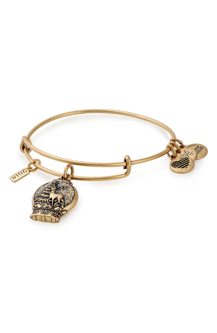 Women's Alex And Ani Snow Globe Adjustable Wire Bangle