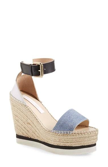 Women's See By Chloe 'glyn' Espadrille Wedge Sandal Us / 40eu - Blue