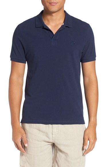 Men's Vilebrequin Logo Pique Polo - Blue