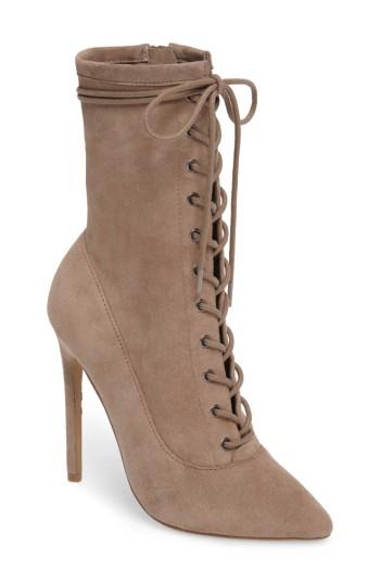 Women's Steve Madden Satisfied Corset-lace Bootie M - Black