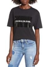 Women's Calvin Klein Jeans Blocked Gel Logo Tee - Black