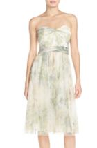 Women's Jenny Yoo 'maia' Print Tulle Convertible Tea Length Fit & Flare Dress
