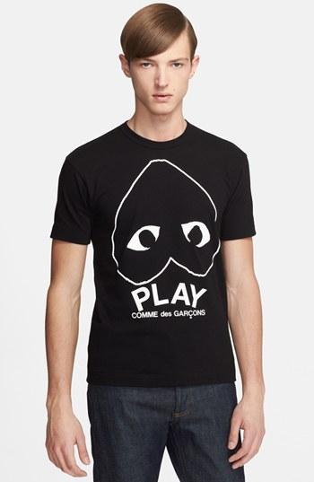 Men's Comme Des Garcons Play Inverted Heart Logo T-shirt