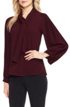 Women's Vince Camuto Long Sleeve Tie-neck Blouse - Red