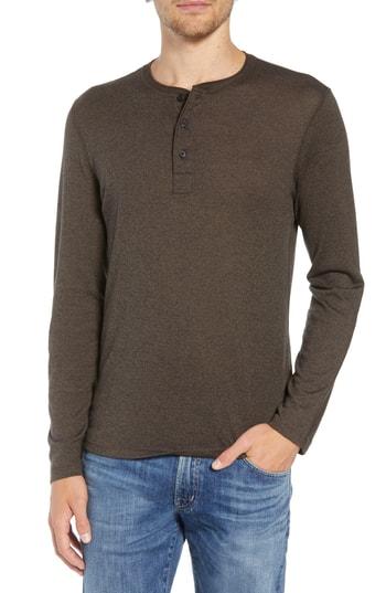 Men's Billy Reid Mouline Henley - Brown