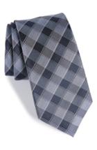 Men's Calibrate Cobbin Plaid Silk Tie, Size - Blue