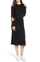 Women's Current/elliott The Going Steady Cold Shoulder Dress - Black