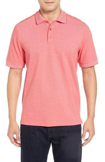 Men's Nordstrom Men's Shop Classic Regular Fit Oxford Pique Polo, Size - Red