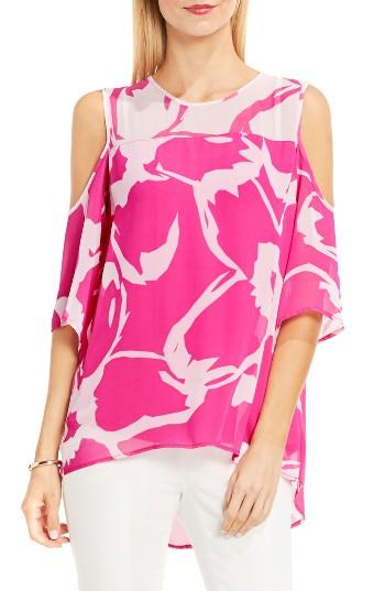 Women's Vince Camuto Cold Shoulder Floral Blouse