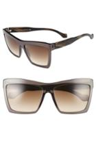 Women's Balenciaga Paris 60mm Oversize Sunglasses - Black/ Brown/ Silver/ Flash