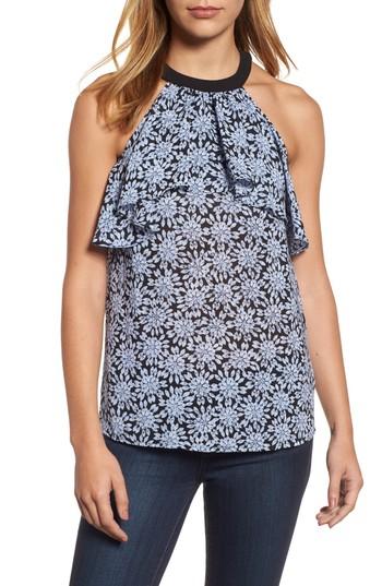 Women's Michael Michael Kors Jewel Ruffle Top - Blue