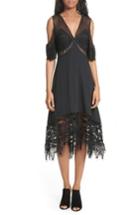 Women's Tracy Reese Poetic Cold Shoulder Dress - Black