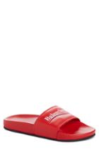 Women's Balenciaga Logo Slide Sandal Us / 37eu - Red
