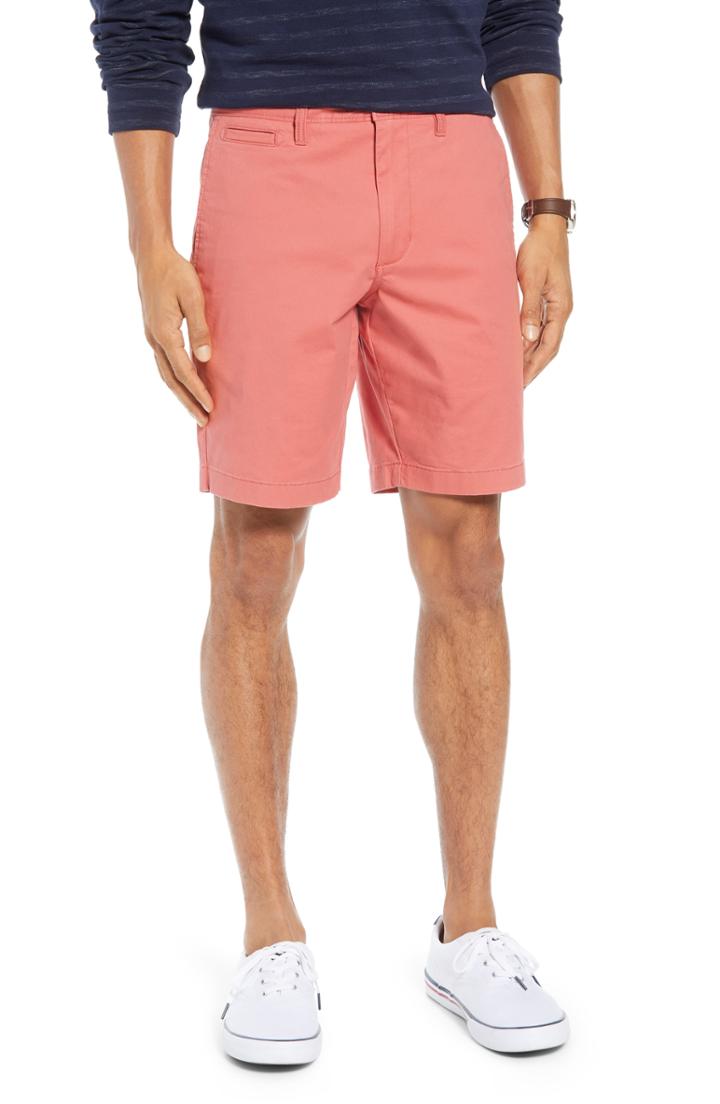 Men's 1901 Ballard Slim Fit Stretch Chino 9-inch Shorts - Coral