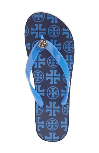 Women's Tory Burch Flip Flop M - Blue