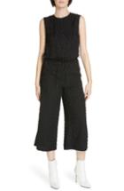 Women's Christian Wijnants Oani Fringe Detail Crop Jumpsuit Us / 34 Fr - Black