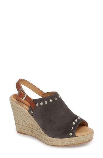 Women's Patricia Green Rockstar Espadrille Wedge Sandal M - Grey