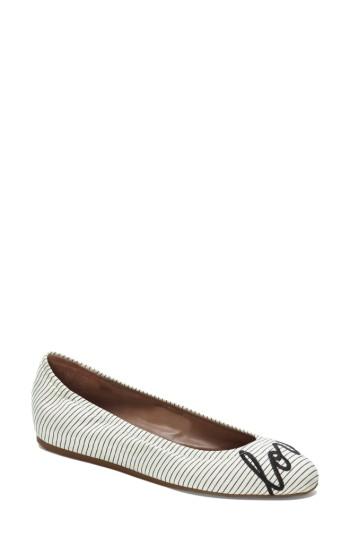 Women's Ed Ellen Degeneres 'langston' Ballet Flat .5 M - White