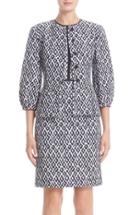 Women's Oscar De La Renta Bell Sleeve Diamond Jacquard Jacket
