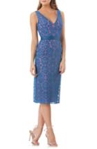 Women's Kay Unger Lace Sheath Dress - Blue
