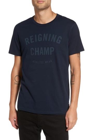 Men's Reigning Champ 'gym Logo' Graphic T-shirt, Size - Blue