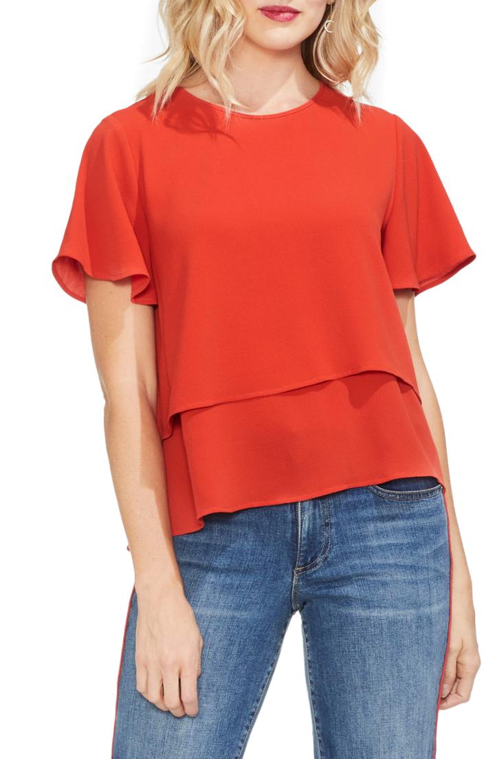 Women's Vince Camuto Tiered Top - Red