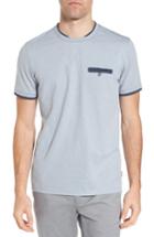 Men's Ted Baker London Climb Mouline Layered Pocket T-shirt (m) - Blue